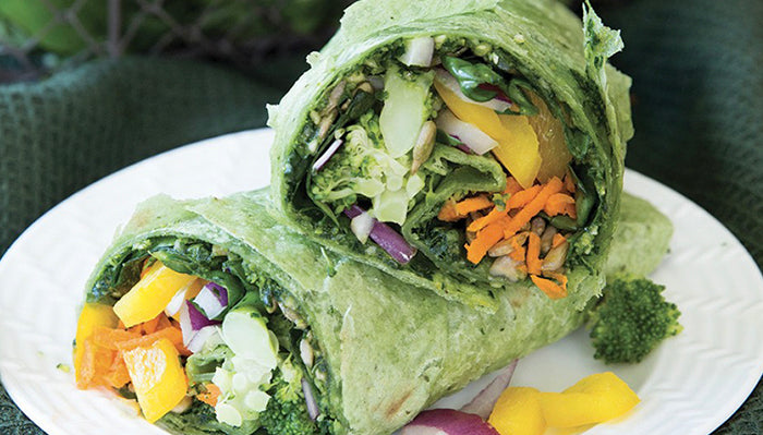 Ultimate Veggie Wrap with Kale Pesto
