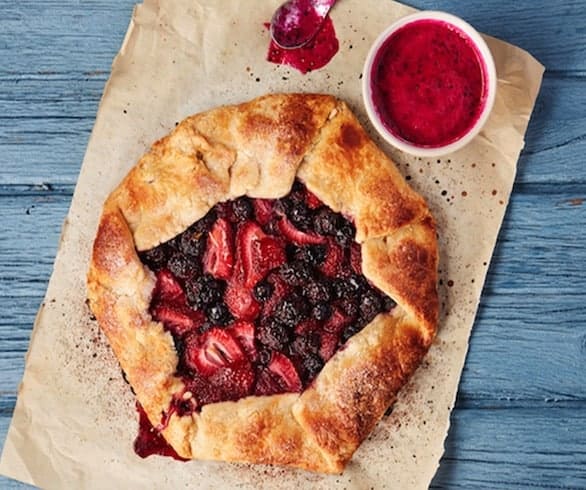 Berry Galette with Dragon Fruit Coulis