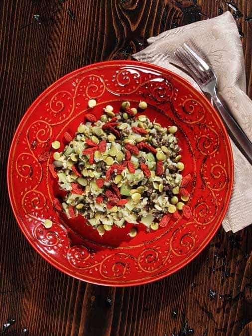 Brown Rice and Sprouted Green Lentil Salad