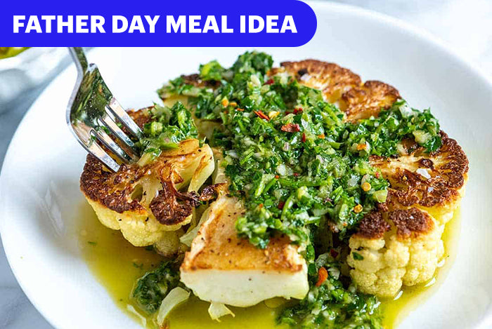 Cauliflower Steak and Chimichurri Sauce