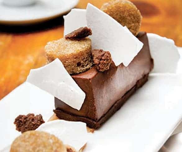 Chestnut Cake with Chocolate Mousse and Meringue