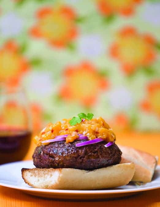 Lamb Burgers with Mango Relish