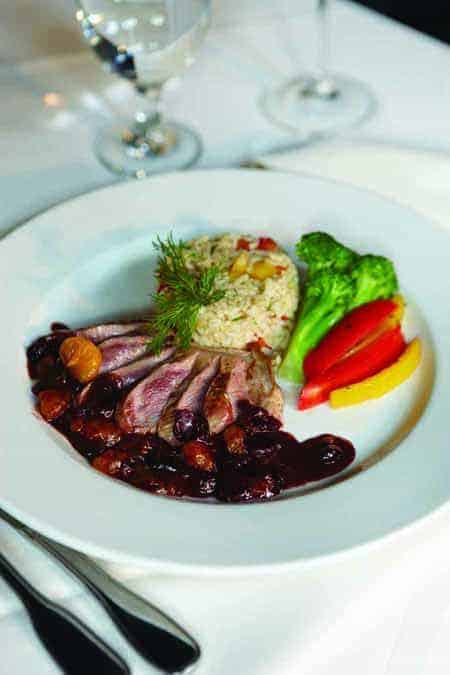 Pan-seared Duck Breast with Cranberry Port Sauce