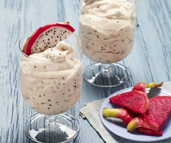 All Natural Banana & Dragon Fruit “Ice Cream”