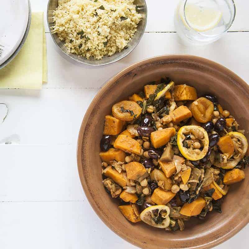 Moroccan Vegetarian Tajine with Minted Couscous