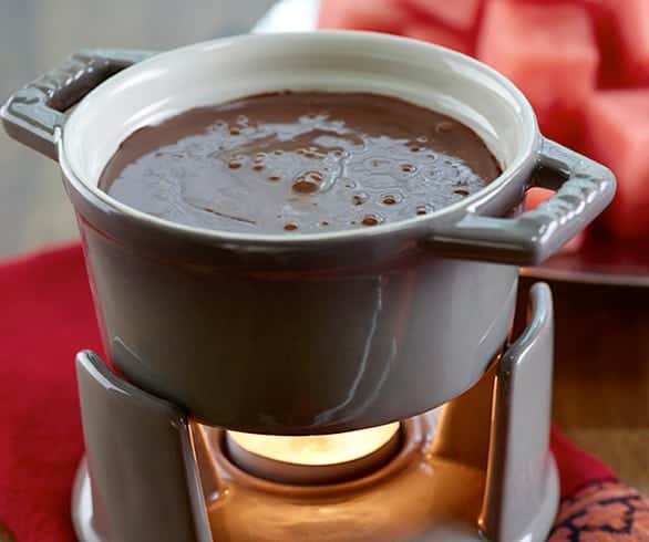 Watermelon & Spicy Mayan Chocolate Fondue
