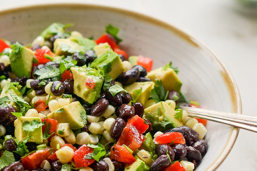 Avocado Black Bean Salad with Lime Vinaigrette