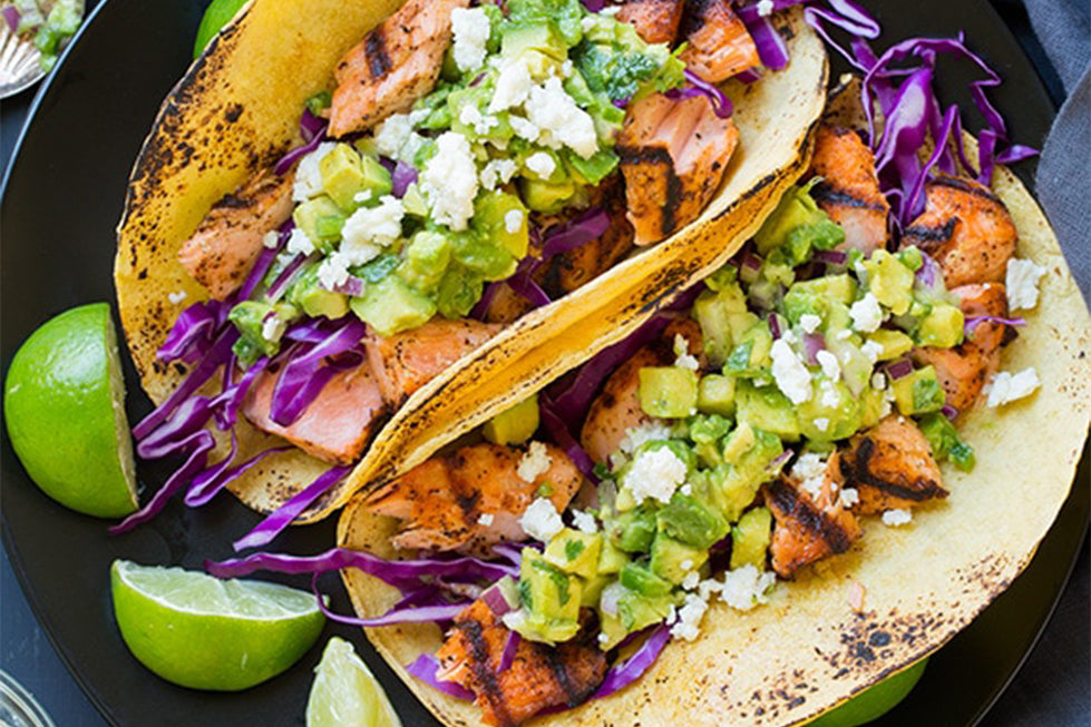 Avocado & Salmon Chaffle Tacos