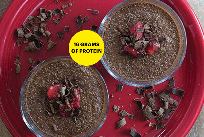 Chocolate Strawberry Chia Seed Pudding