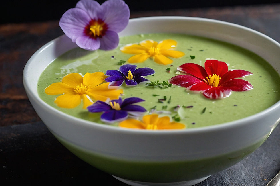 Spring’s Serenade: Chilled Avocado and Cucumber Soup with a Coconut Twist