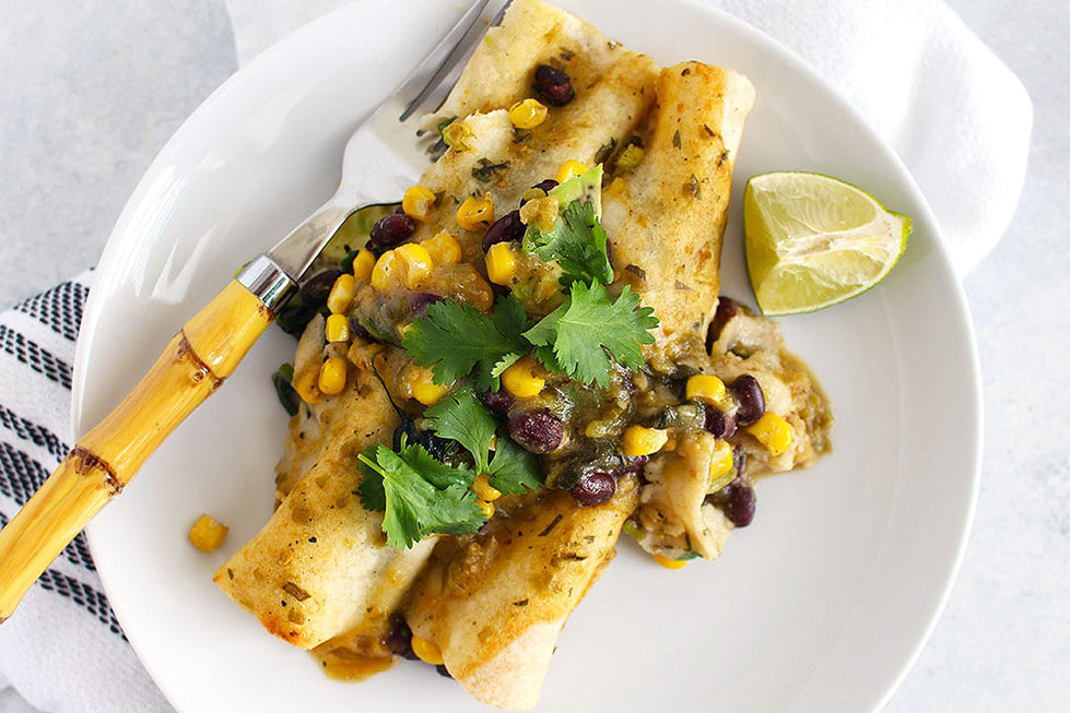 Black Bean and Spinach Enchiladas