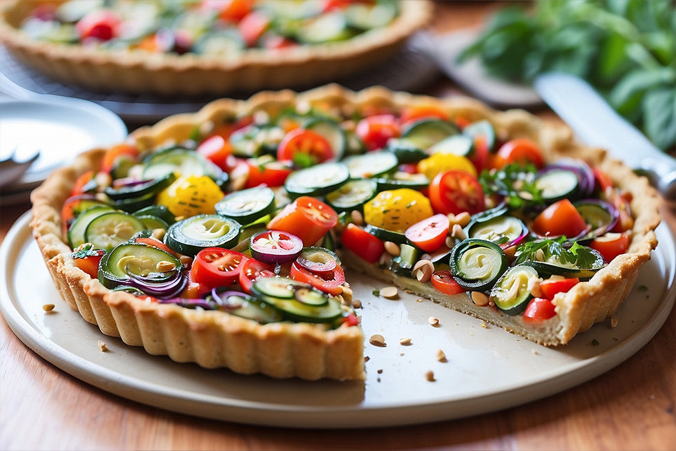 Savory Summer Vegetable Tart with Almond Flour Crust