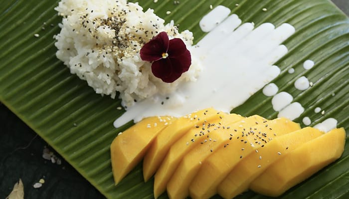 Sweet Coconut Rice and Mango