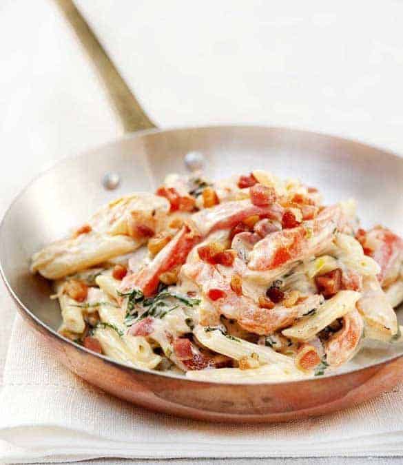 Penne with Roasted Peppers and Mascarpone