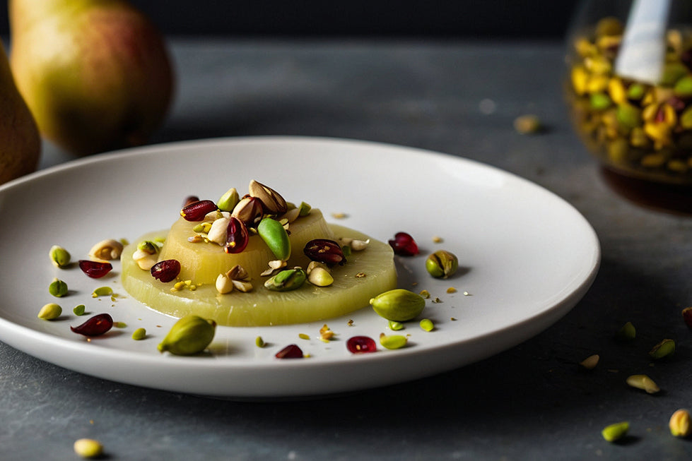 Saffron-Infused Pear Carpaccio: A St. Patrick’s Day Hint