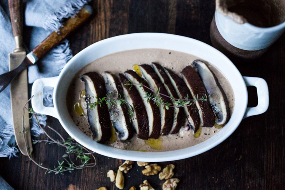 Vegan Gourmet: Coffee-Chocolate Mushroom Steaks with Mint Foam