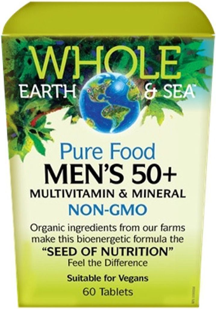 WHOLE EARTH & SEA Men's 50+ Multivitamin & Mineral (60 tabs)