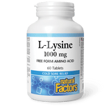 NATURAL FACTORS L-Lysine Amino Acid (1000 mg)