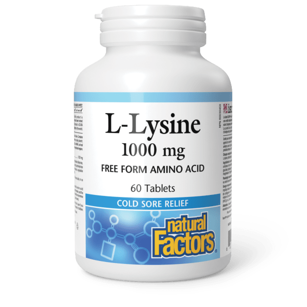 NATURAL FACTORS L-Lysine Amino Acid (1000 mg)