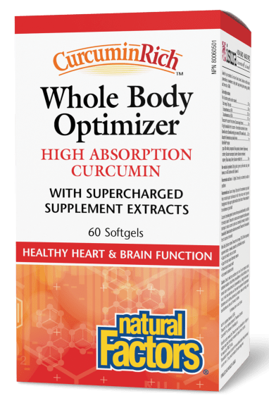 NATURAL FACTORS CurcuminRich Whole Body Optimizer (60 sgels)