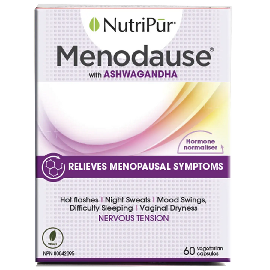 NUTRIPUR Menodause extra strength with ashwagandha - 60 vcaps