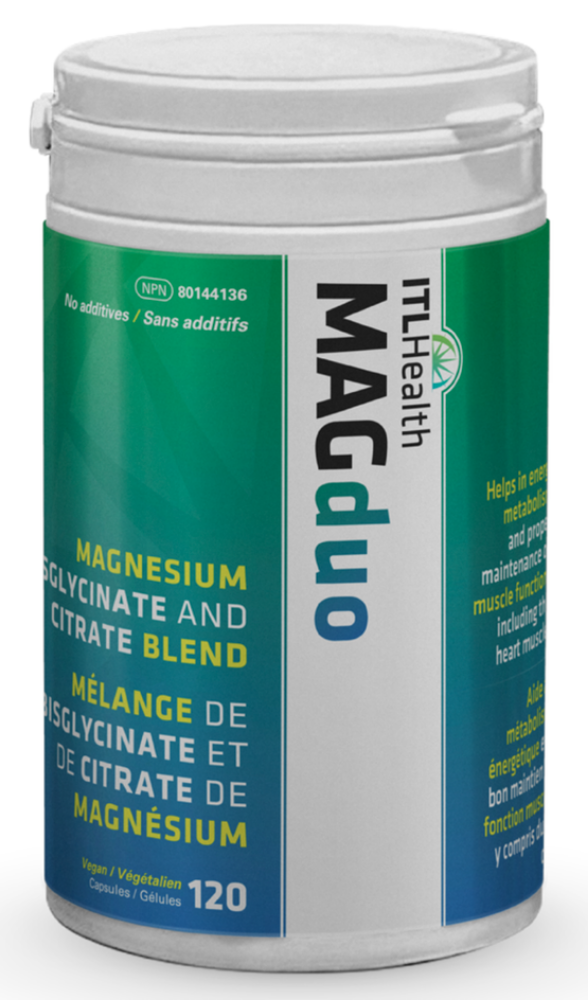 ITL HEALTH MAGduo - BisGlycinate/Citrate (120 V Caps)