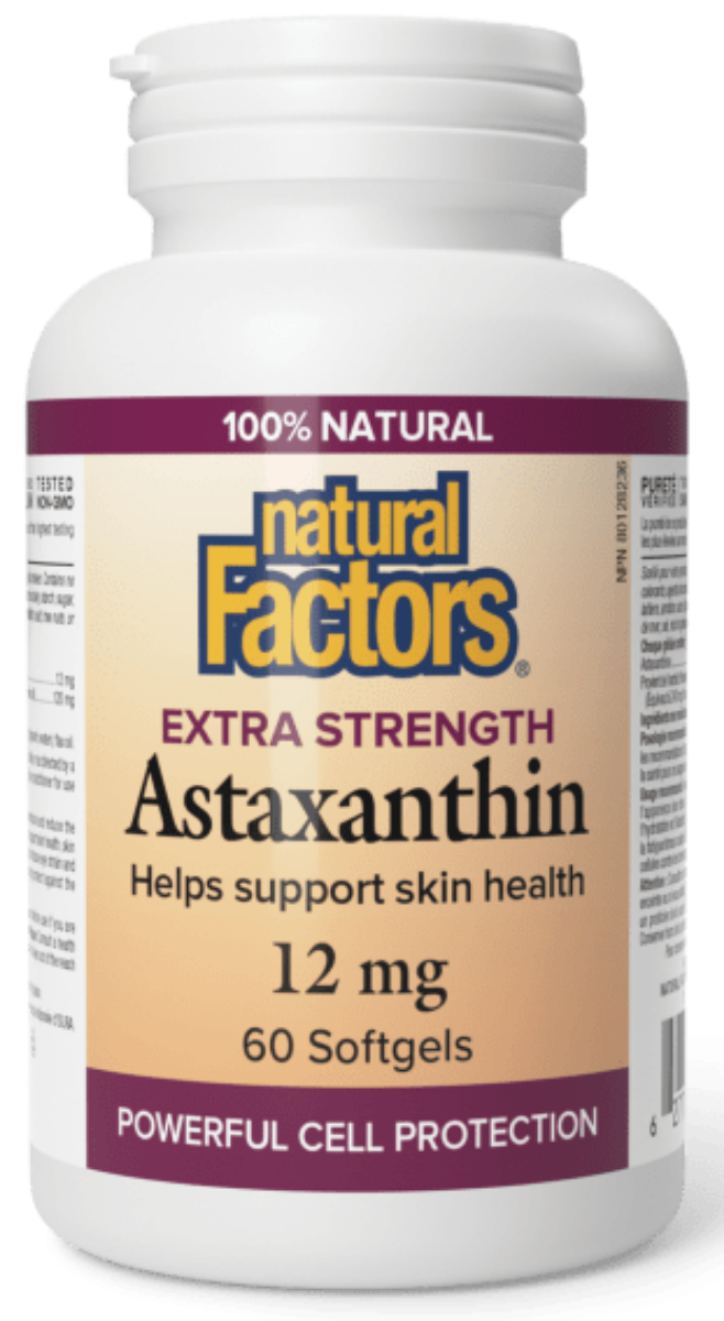 NATURAL FACTORS Astaxanthin Extra Strength (12 mg - 60 sgels)