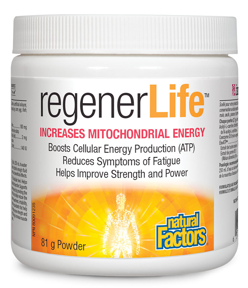 NATURAL FACTORS Regenerlife Mitochondrial Energy (Pwd - 81 gr)