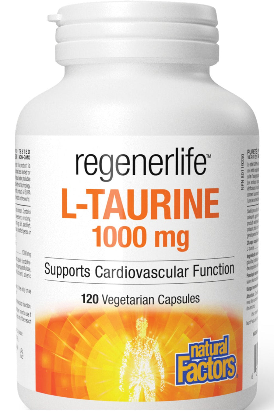NATURAL FACTORS Regenerlife L-Taurine 1000 mg (120 veg caps)