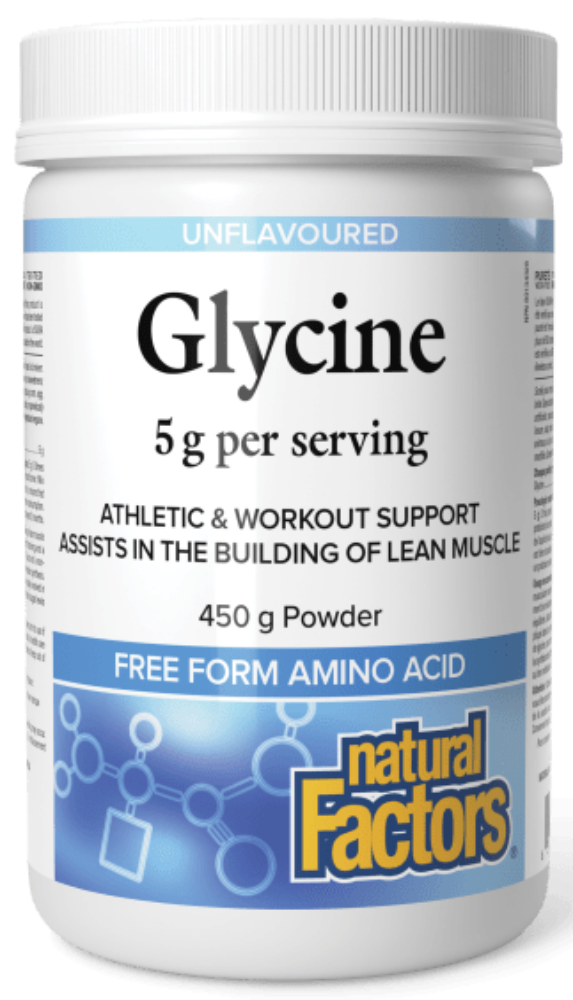 NATURAL FACTORS Glycine Powder (Unflavoured - 450 g)