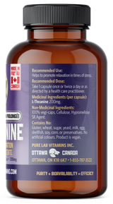 Brown supplement bottle with purple label on a white background