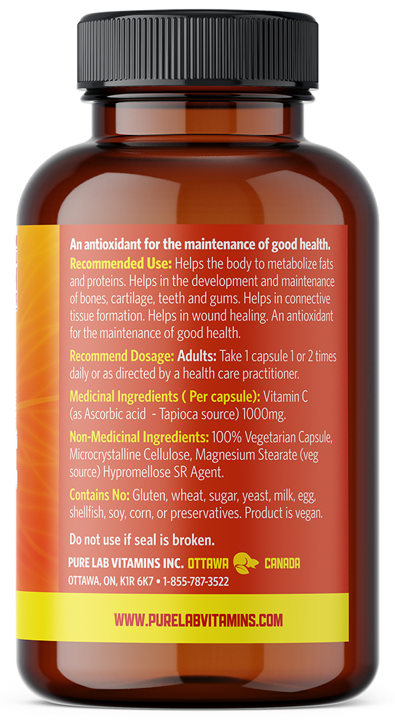 PURE LAB VITAMINS Vitamin C Slow Release (1000 mg - 120 caps)
