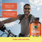 PURE LAB VITAMINS Vitamin C Powder, Corn + Sugar Free (500 mg - 250 g)