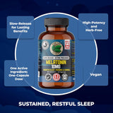 PURE LAB VITAMINS Melatonin Slow Release (10 mg - 60 veg caps)