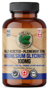 PURE LAB VITAMINS Magnesium Glycinate Fully Reacted 100 mg Excipient Free