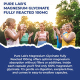 PURE LAB VITAMINS Magnesium Glycinate Fully Reacted 100 mg Excipient Free