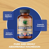 PURE LAB VITAMINS Magnesium Glycinate Fully Reacted 100 mg Excipient Free