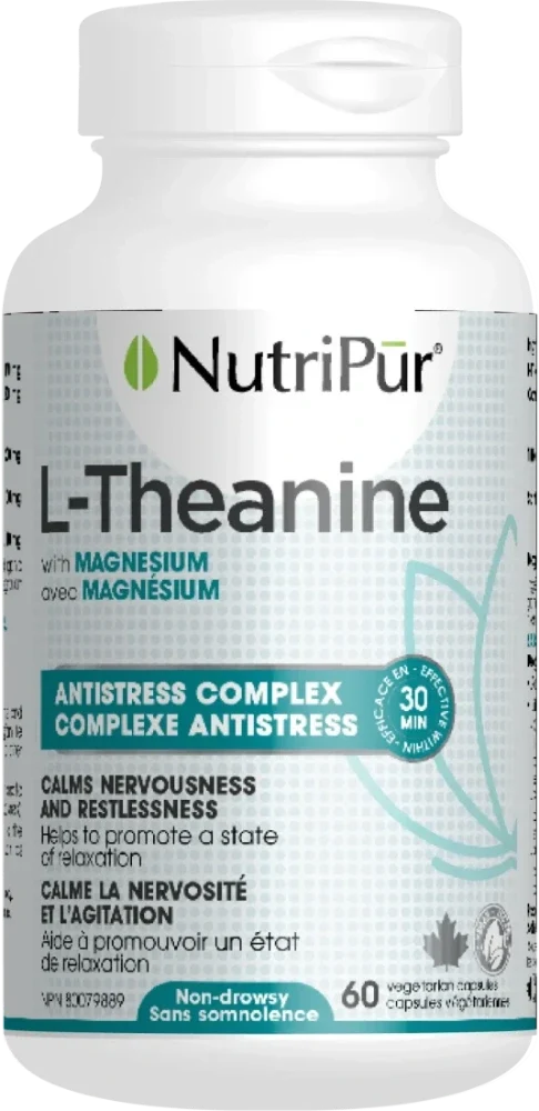 NUTRIPUR L-Theanine with Magnesium, 60 Capsules