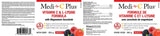 Medi-C - Vitamin C &amp; L-Lysine with Magnesium Ascorbat (Berry - 300 gr) SAVE - Short Dated (01-2026)