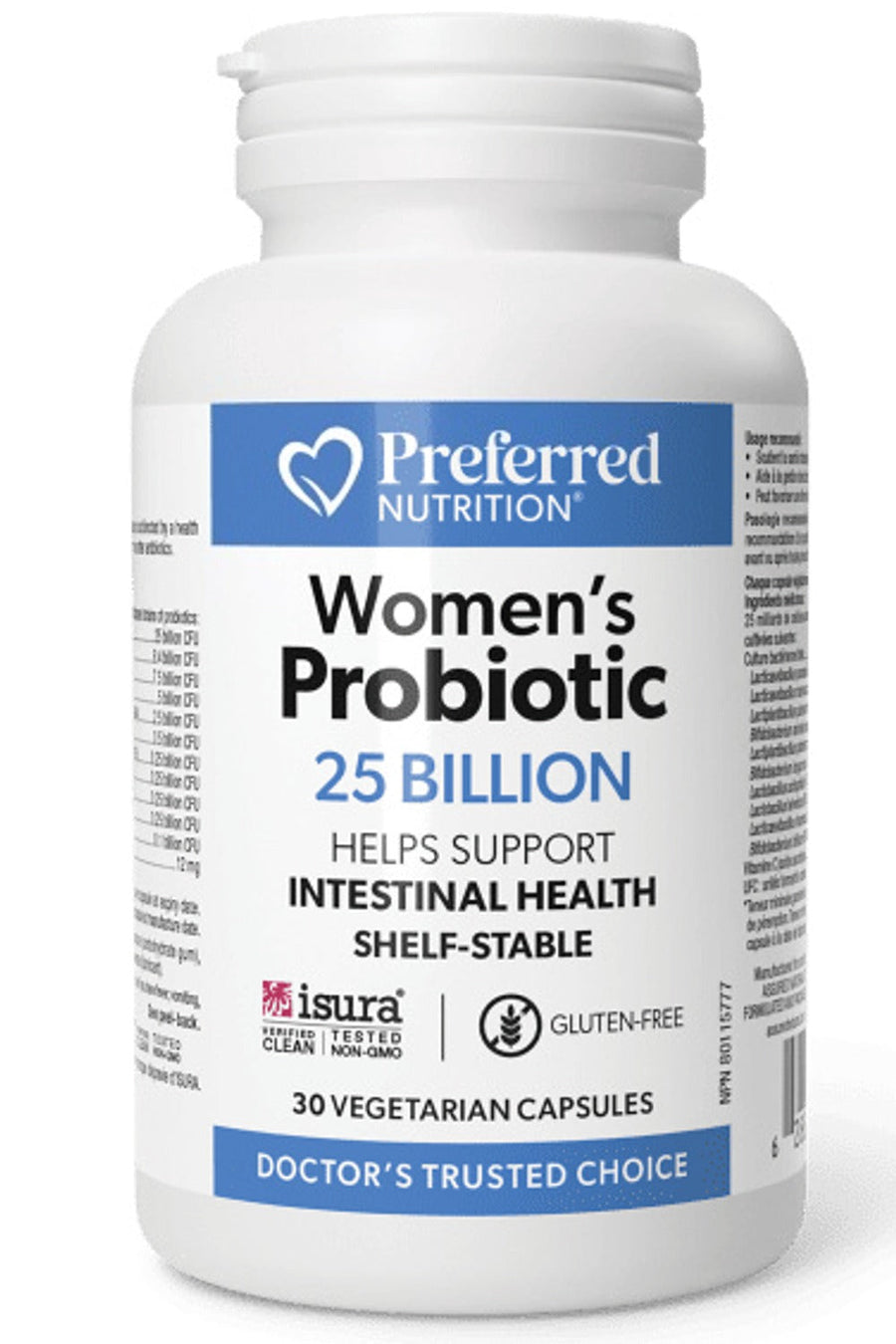 PREFERRED NUTRITION Women’s Probiotic (25 Billion - 30 veg caps)