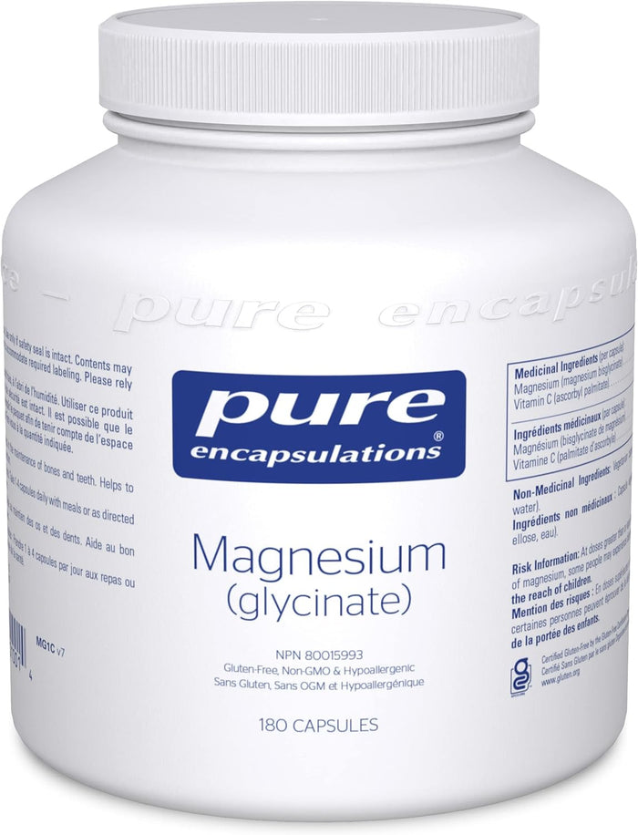 PURE ENCAPSULATIONS Magnesium (glycinate - 180 veg caps)