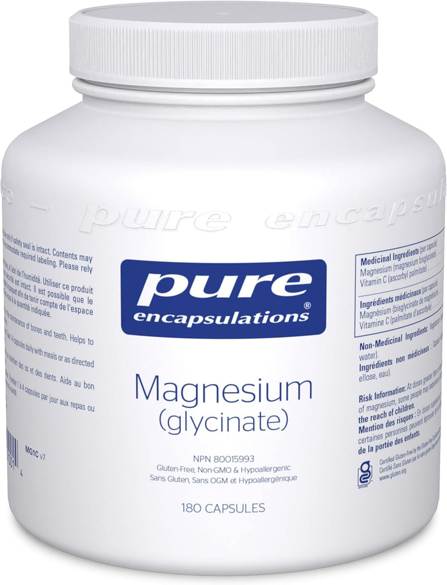 PURE ENCAPSULATIONS Magnesium (glycinate - 180 veg caps)