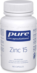 PURE ENCAPSULATIONS Zinc 15 (180 veg caps)