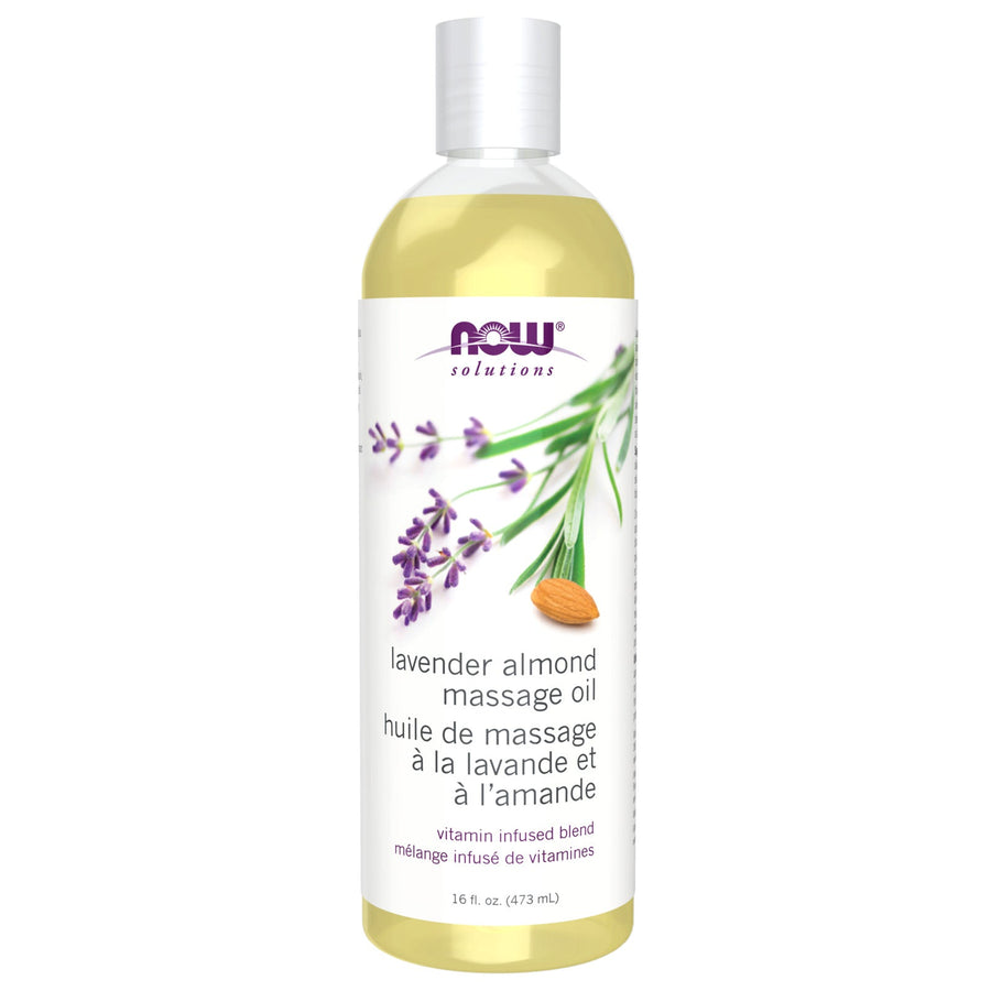 NOW Lavender-Almond Massage Oil (473 ml)