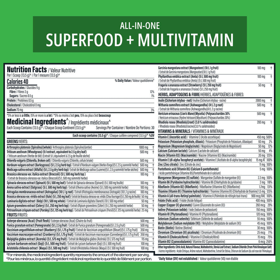 TC NUTRITION MultiGreens - All-in-One Superfood + Multivitamin