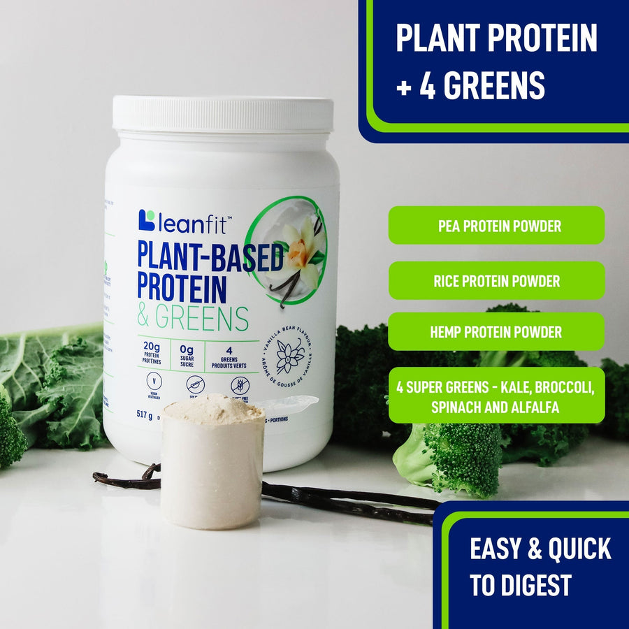 LEANFIT Plant-Based Protein & Greens (Vanilla - 517 gr)