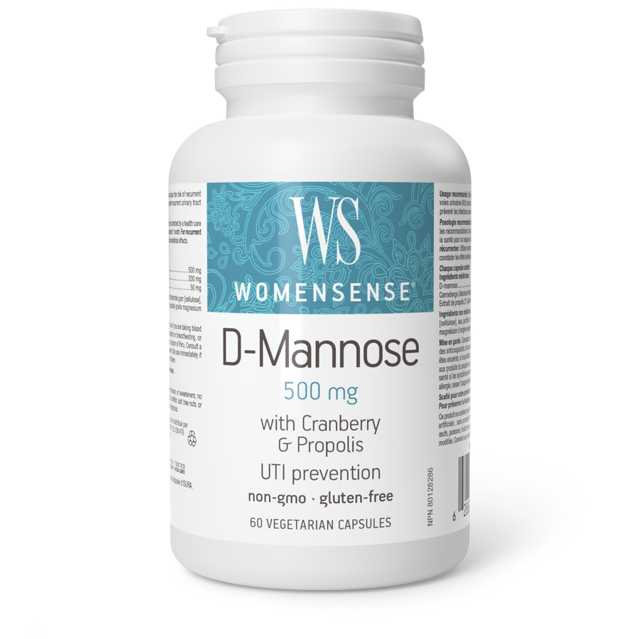 WomenSense D-Mannose 500 mg with Cranberry & Propolis (60 V-Caps)