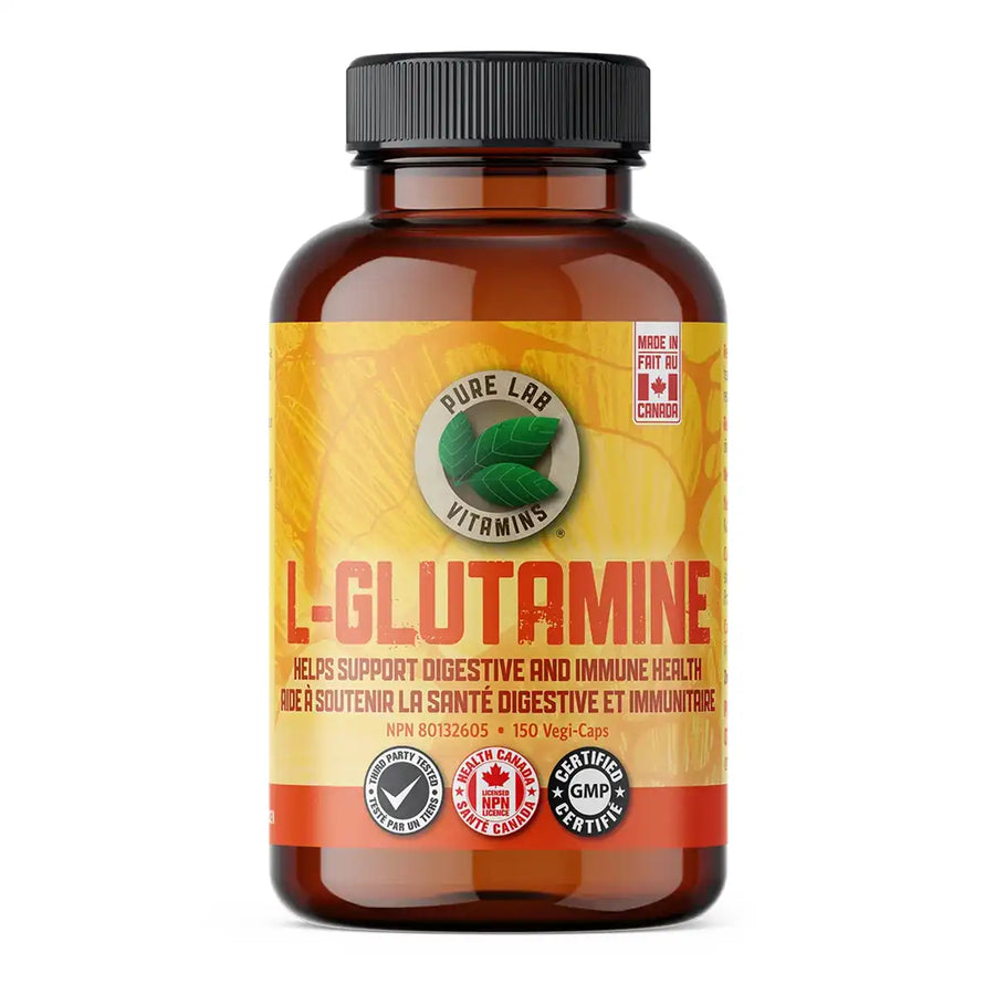 PURE LAB VITAMINS Glutamine (500 mg - 150 vegi caps)