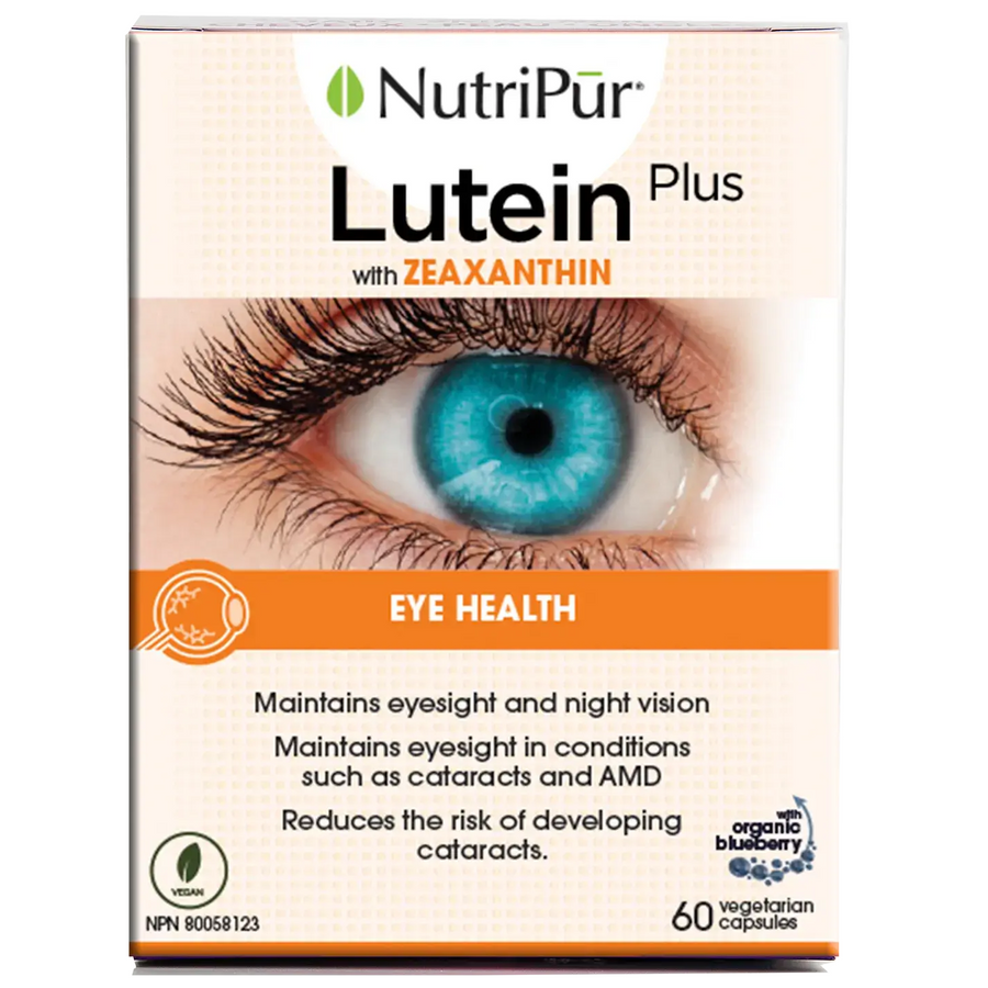 NUTRIPUR Lutein plus eye health, blueberry - 60 vcaps