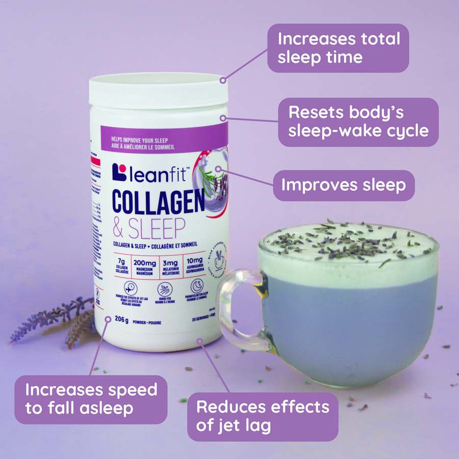 LEANFIT Collagen & Sleep (Blue Lavender Latte - 206 gr)